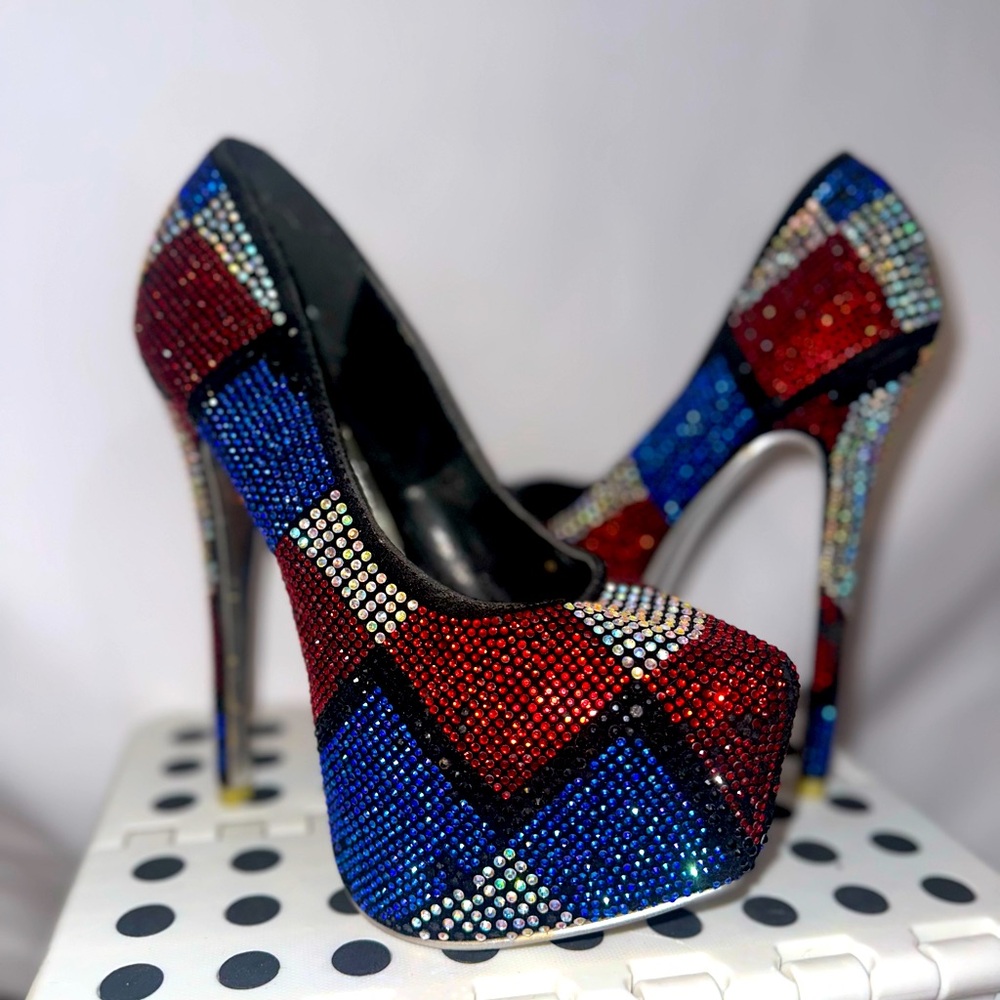 Crystal-Embellished High Heels